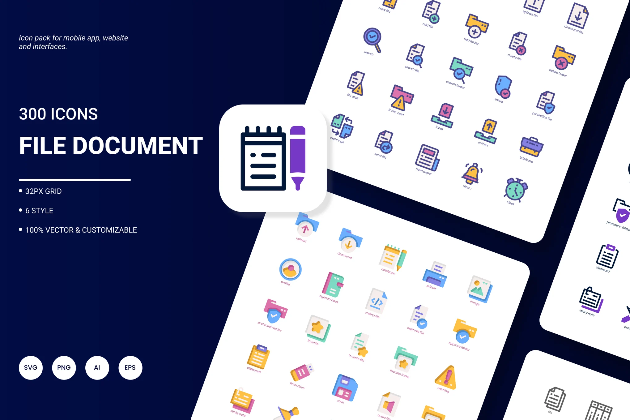 پک 300 آیکون فایل و سند